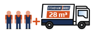 28m3 stěhování krbec
